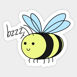 Happy bee says bzzz Sticker